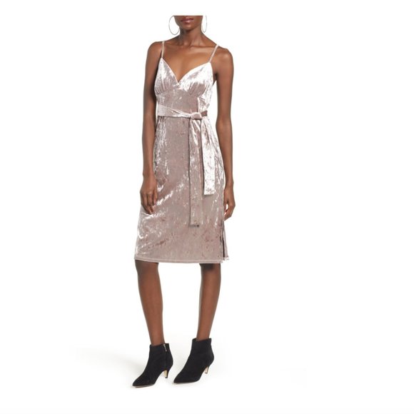 velvet dress midi length